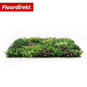 Plantevæg | Hera | Naturtro, vedligeholdelsesfrit kunstplante-panel | Solbestandig & udvidelig med klik-system | 100 × 100 cm