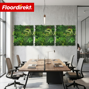 Plantevæg | Meadow | Naturtro kunstplante-panel, solbestandig & vedligeholdelsesfri | Udvideligt klik-system | 100 × 100 cm