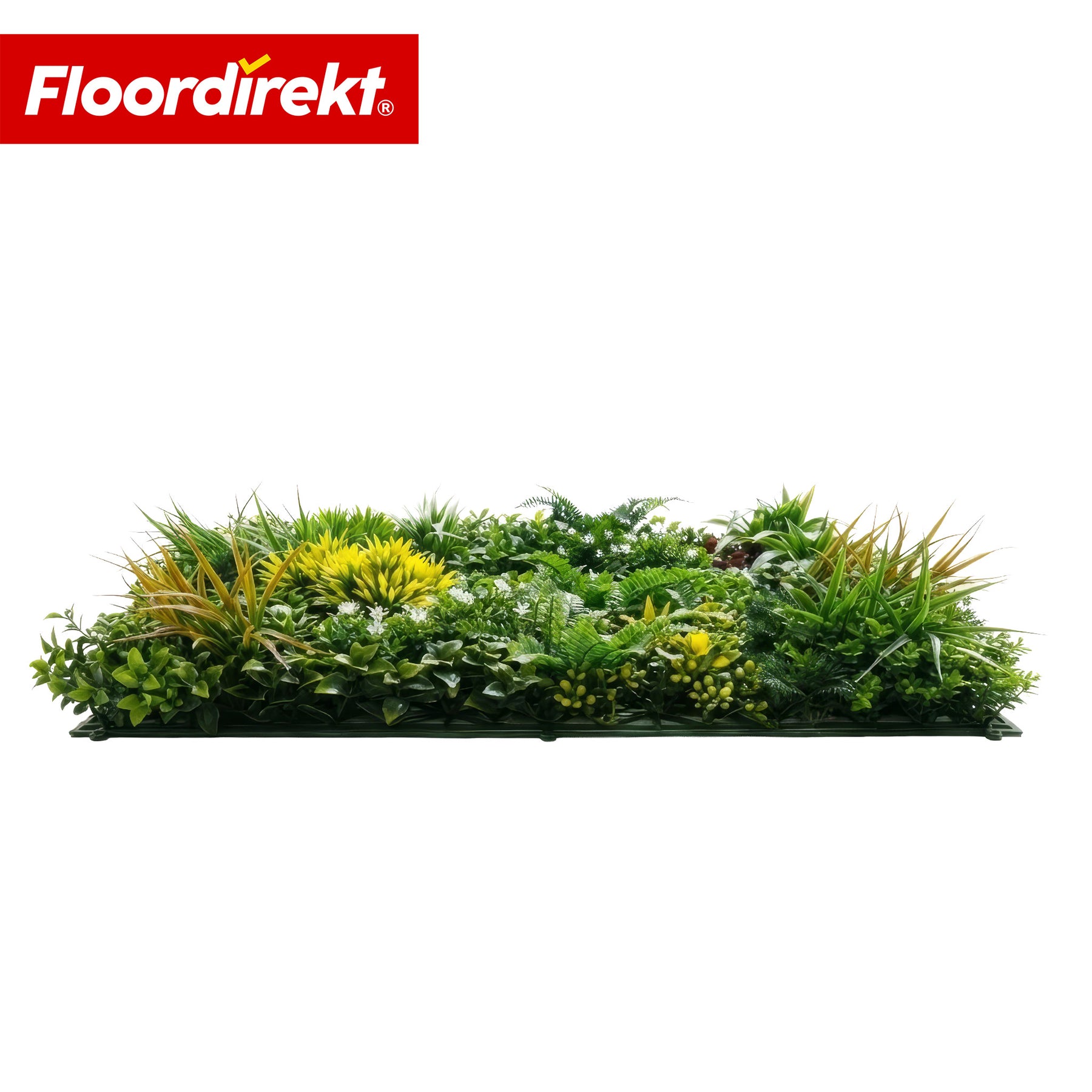 Plantevæg | Spring Garden | Naturtro, vedligeholdelsesfrit grønpanel | Solbestandig & udvidelig med klik-system | 100 × 100 cm