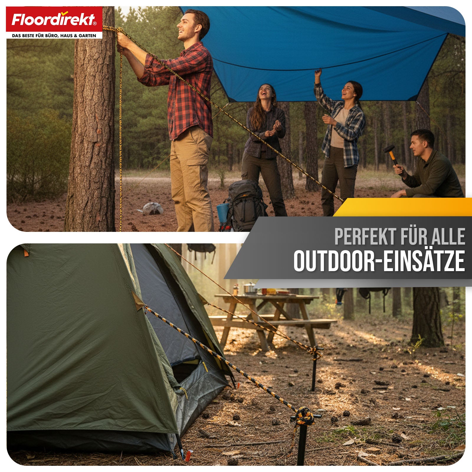 Polypropylen reb | K2 | Rivfast, UV-bestandigt og flydende universalreb | Fås i mange farver, tykkelser og længder