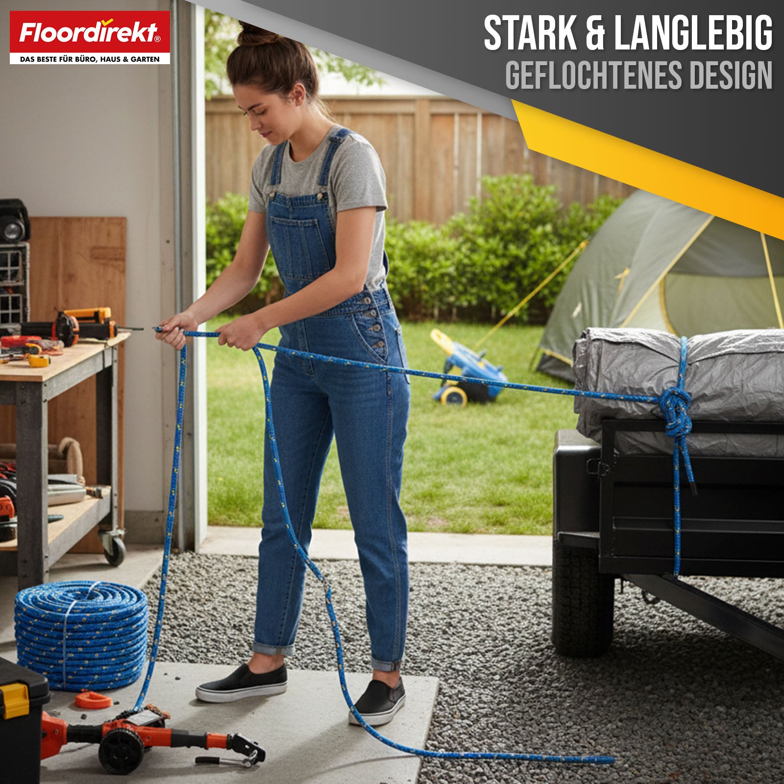 Polypropylen reb | K2 | Rivfast, UV-bestandigt og flydende universalreb | Fås i mange farver, tykkelser og længder