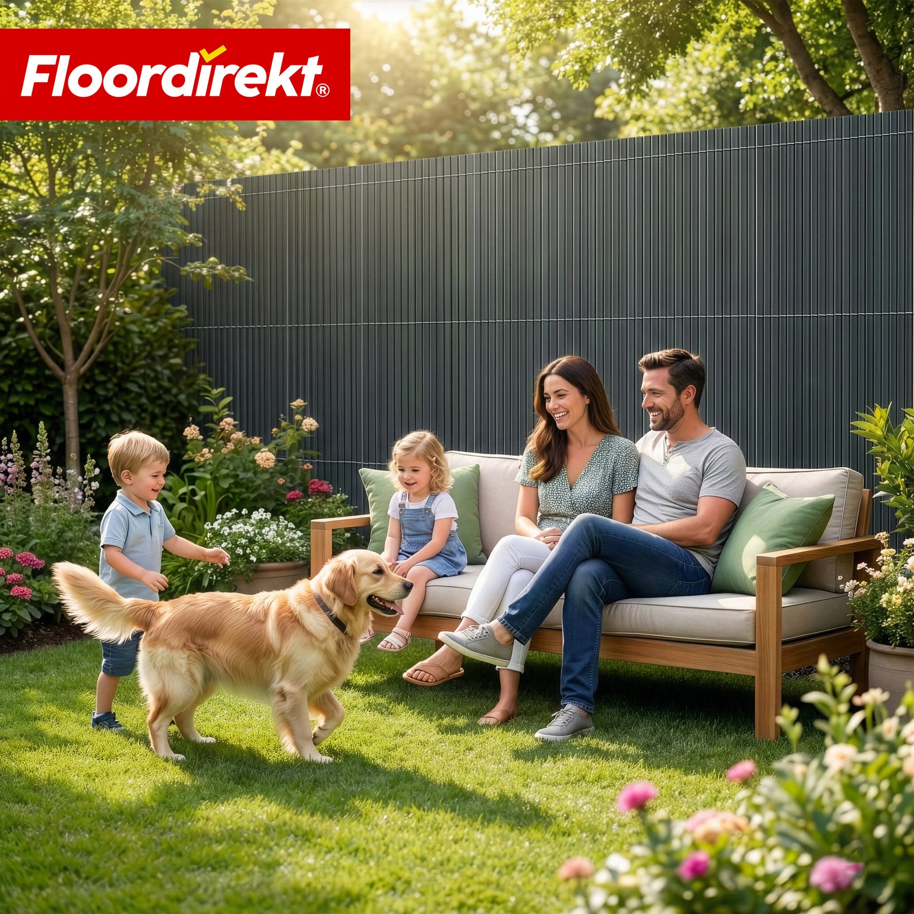 PVC-læhegn | Vejrbestandigt & UV-bestandigt | Afskærmning til altan & have | 4 farver | Fås i flere størrelser