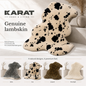 Design lammeskind | Audrey | Ægte lammeskind af 100 % fåreuld | Blødt & Naturligt