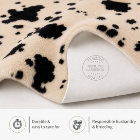 Design lammeskind | Audrey | Ægte lammeskind af 100 % fåreuld | Blødt & Naturligt