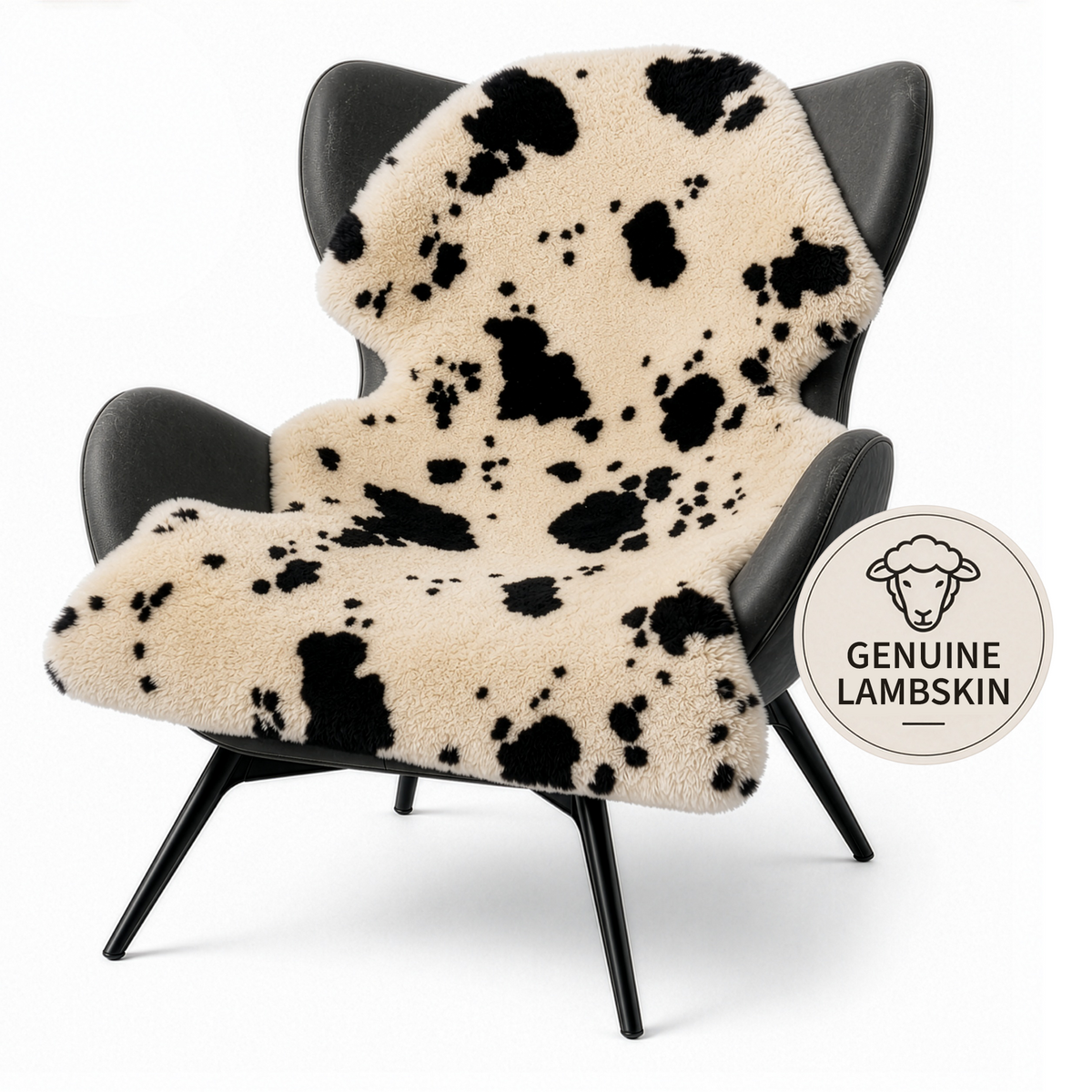 Design lammeskind | Audrey | Ægte lammeskind af 100 % fåreuld | Blødt & Naturligt