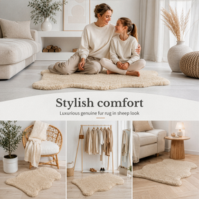 Design lammeskind | Audrey | Ægte lammeskind af 100 % fåreuld | Blødt & Naturligt