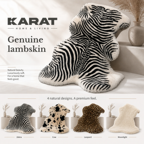 Design lammeskind | Audrey | Ægte lammeskind af 100 % fåreuld | Blødt & Naturligt