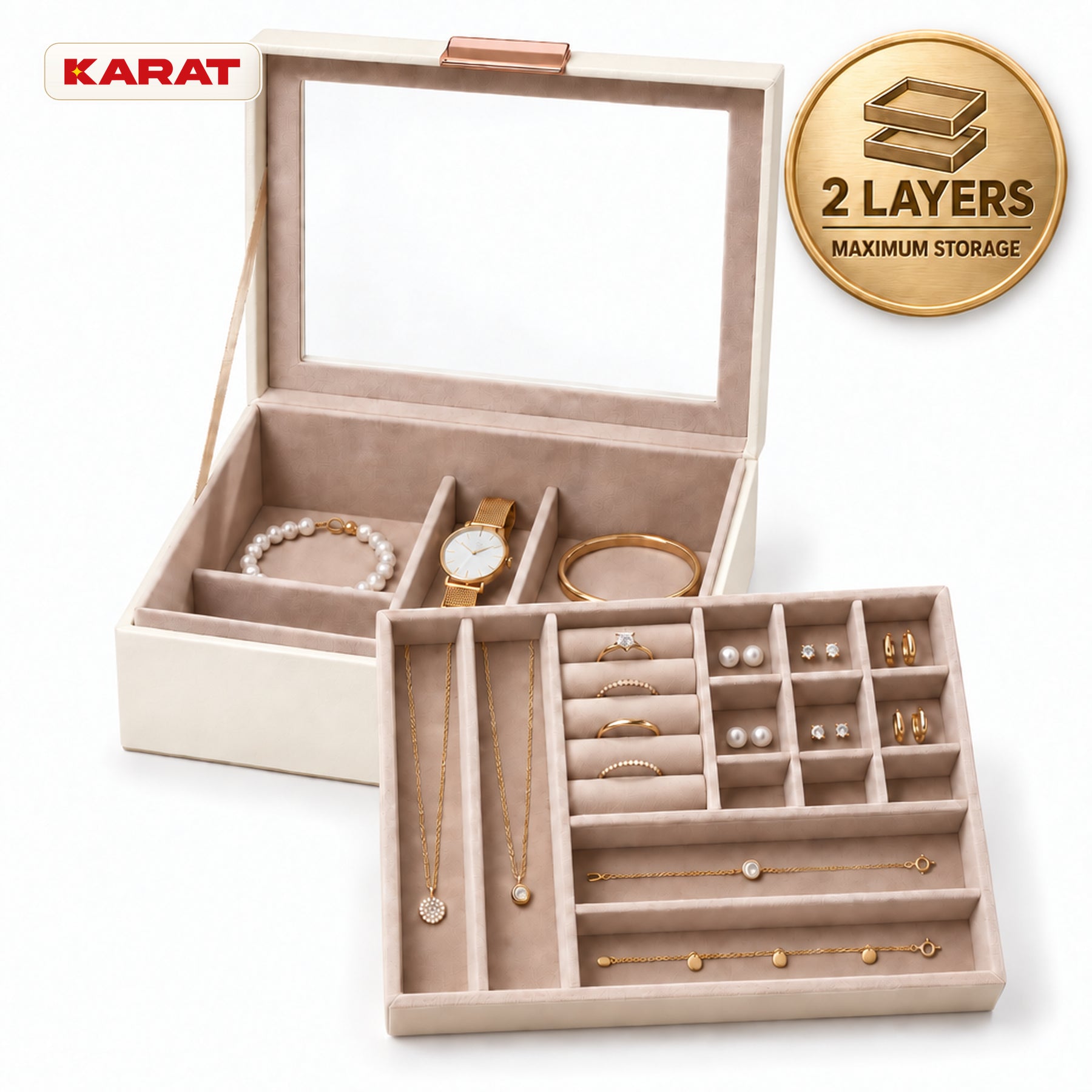 F1_Cremehvid - 2 niveauer