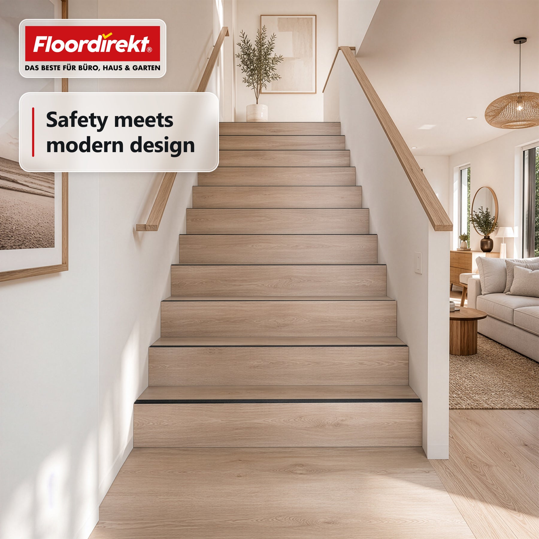 Trappekantprofil | Elite | Skridsikkert GFK-profil med aluminiumoxid-belægning