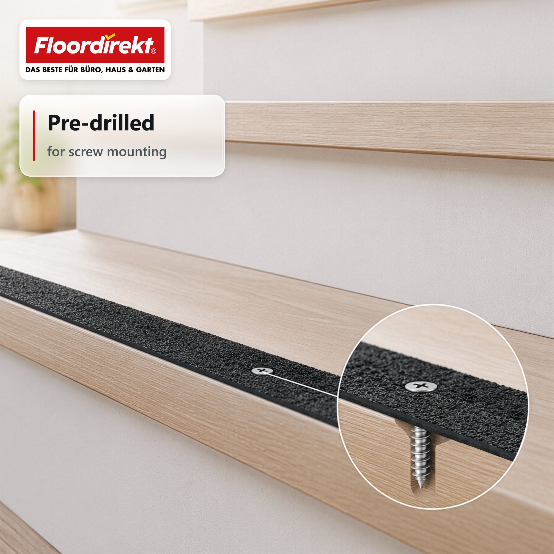 Trappekantprofil | Elite | Skridsikkert GFK-profil med aluminiumoxid-belægning