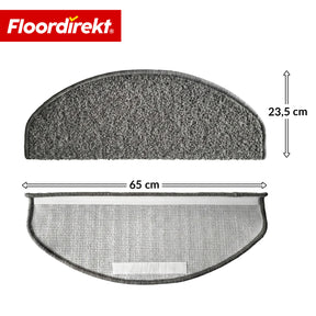 Trappemåtter | Madrid | Halvrund shaggy trappetrinsmåtte, selvklæbende & lyddæmpende