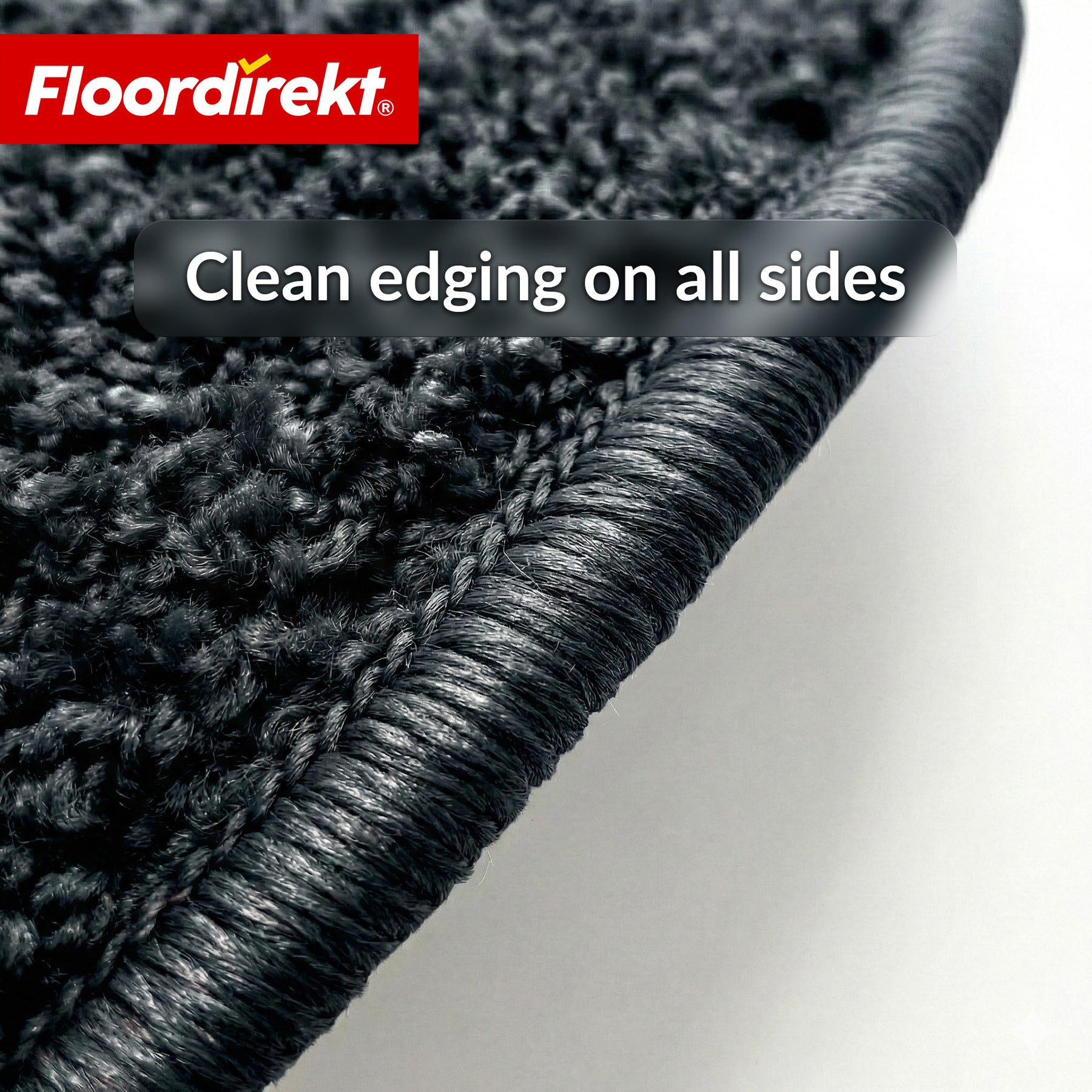 Trappemåtter | Madrid | Halvrund shaggy trappetrinsmåtte, selvklæbende & lyddæmpende