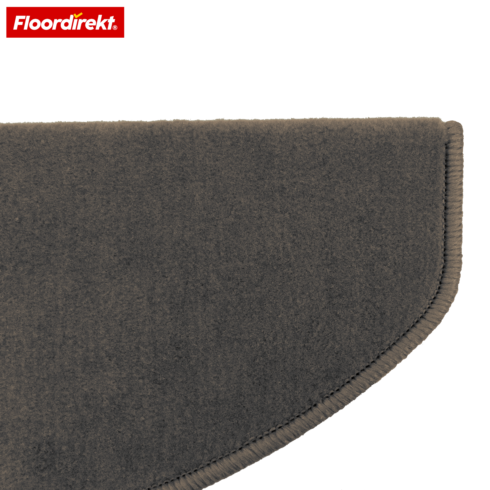 Velour-trappemåtte | Wien | Halvrund, skridsikker trappemåtte i robust polypropylen | Trappebeskyttelse, lyddæmpende & antistatisk | Fås i 4 moderne farver