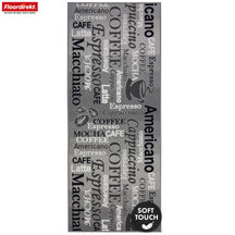 Tæppeløber | Coffee | Moderne køkkenløber med kaffemotiver | Skridsikker, slidstærk & nem at rengøre