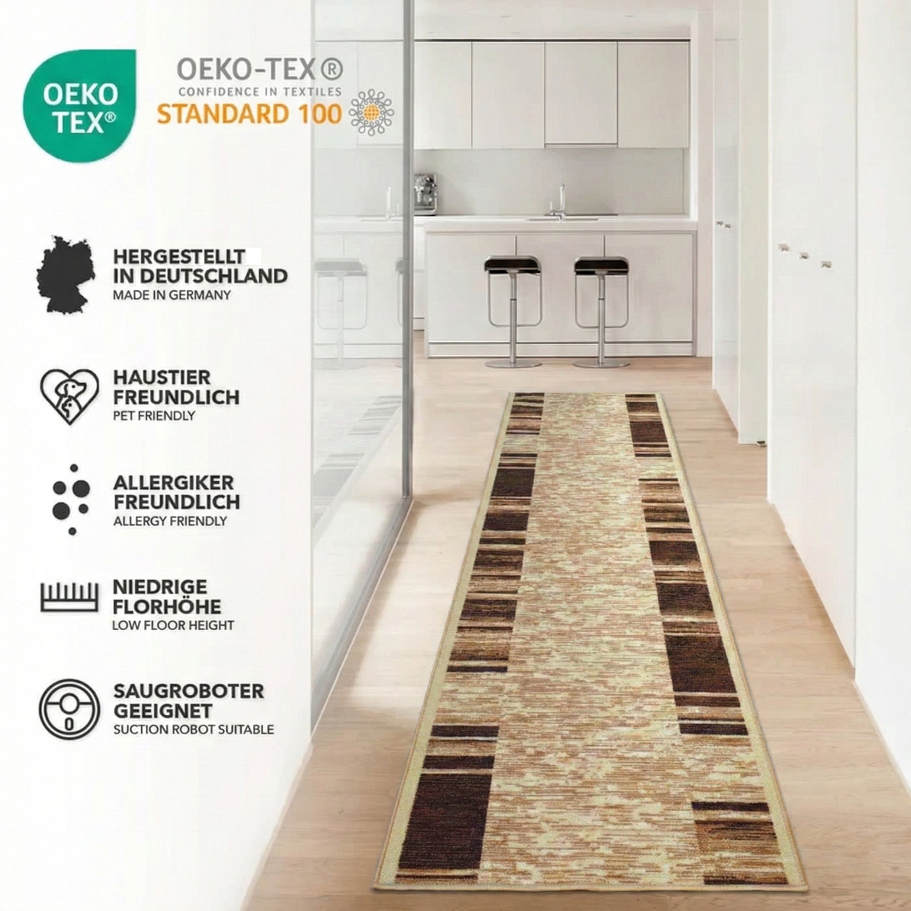 Carpet runner by measure | Navona | Width: 80 cm