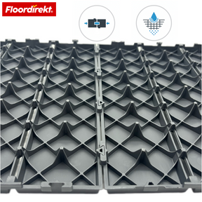 Terrassefliser | Elyse | Grå | 30x30 cm klikfliser i polypropylen | Vejrbestandige, nemme at rengøre & lette at lægge