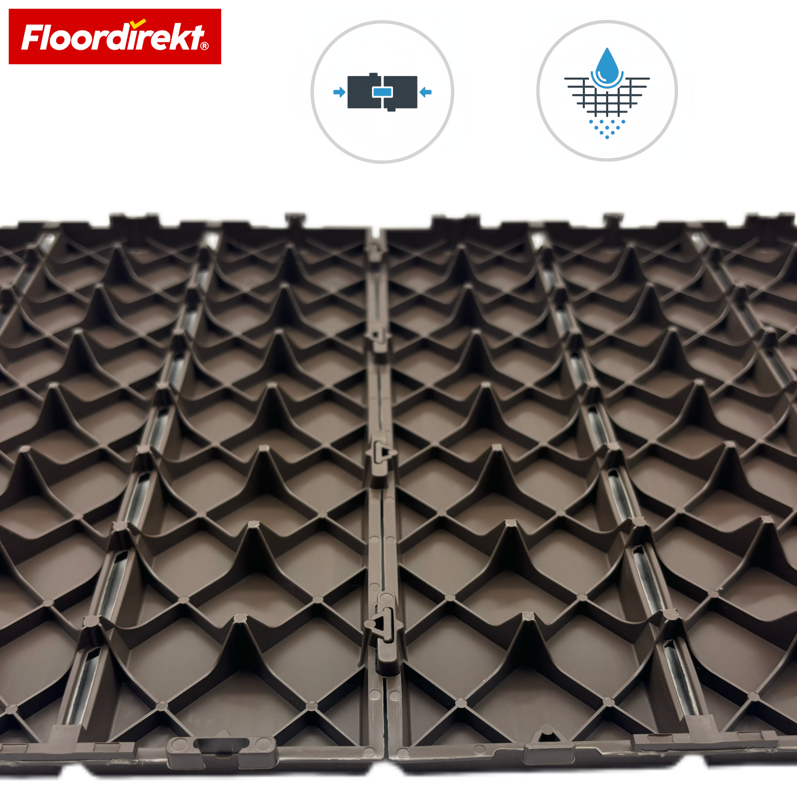 Terrassefliser | Majestic | Brun | 30x30 cm Klikfliser i træplanke-look | Vejrbestandige & nemme at vedligeholde