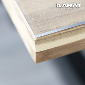 Gennemsigtig, mat bordfolie med lige snit | Crystal | Mat beskyttelsesfolie til borde | Skræddersyet tilskæring