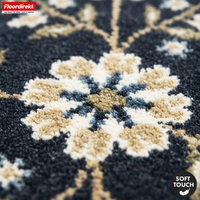 Boligtæppe | Aristo | Elegant tæppe med klassisk blomstermønster | Skridsikkert, holdbart & nemt at vedligeholde | Fås i flere størrelser