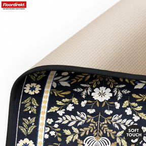 Boligtæppe | Aristo | Elegant tæppe med klassisk blomstermønster | Skridsikkert, holdbart & nemt at vedligeholde | Fås i flere størrelser