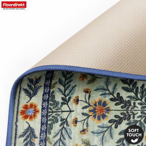 Boligtæppe | Cascada | Elegant tæppe med blomstermønster i harmoniske farver | Skridsikkert, slidstærkt & nemt at vedligeholde | Fås i flere størrelser