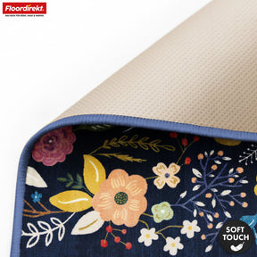 Boligtæppe | Damaskus | Moderne tæppe med blomsterdesign | Skridsikkert, slidstærkt & nemt at vedligeholde | Fås i flere størrelser