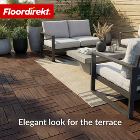 WPC-terrasseflise | Noble 3D | Moderne klikflise 30 x 30 cm til altan & terrasse