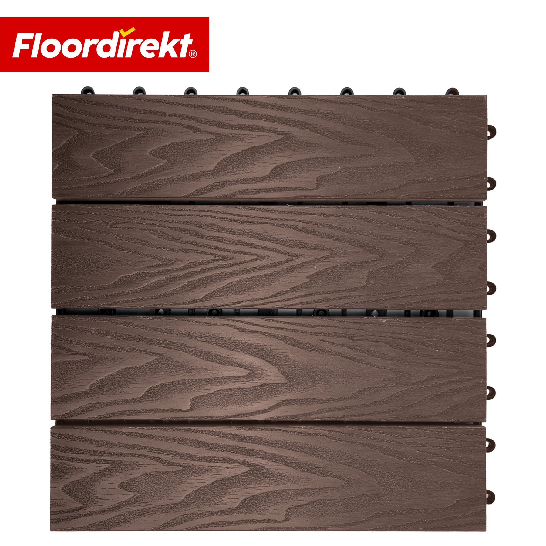WPC-terrasseflise | Noble 3D | Moderne klikflise 30 x 30 cm til altan & terrasse