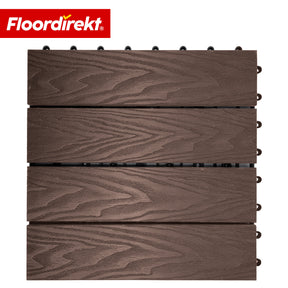 WPC-terrasseflise | Noble 3D | Moderne klikflise 30 x 30 cm til altan & terrasse