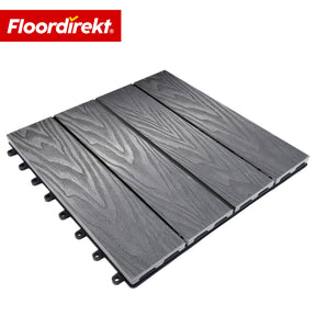 WPC-terrasseflise | Noble 3D | Moderne klikflise 30 x 30 cm til altan & terrasse