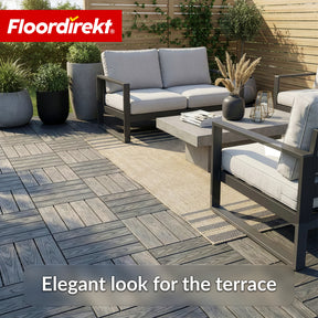 WPC-terrasseflise | Noble 3D | Moderne klikflise 30 x 30 cm til altan & terrasse