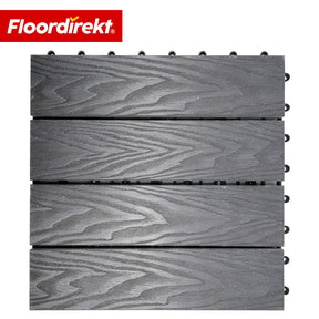 WPC-terrasseflise | Noble 3D | Moderne klikflise 30 x 30 cm til altan & terrasse