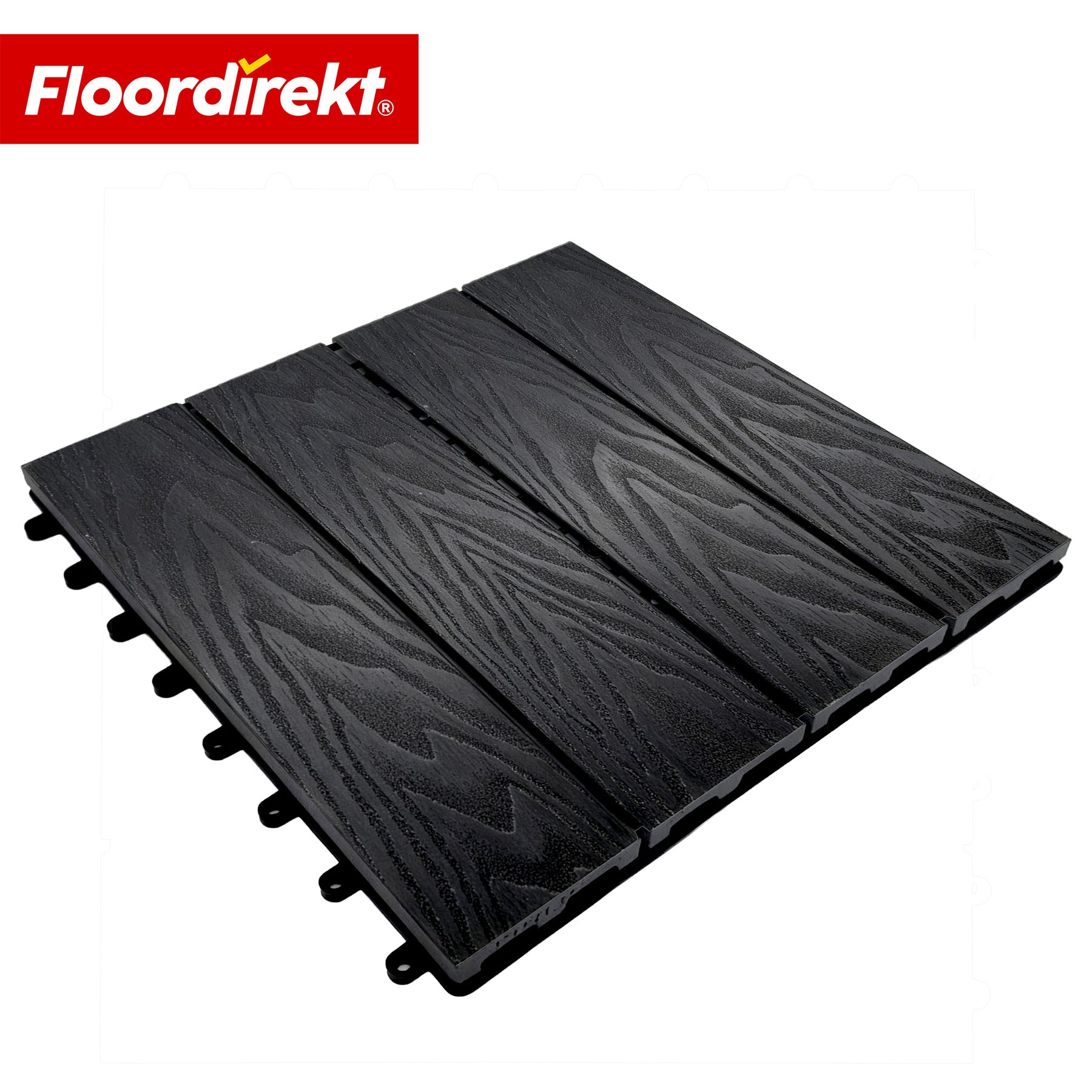 WPC-terrasseflise | Noble 3D | Moderne klikflise 30 x 30 cm til altan & terrasse