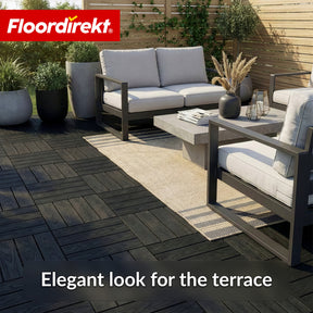WPC-terrasseflise | Noble 3D | Moderne klikflise 30 x 30 cm til altan & terrasse