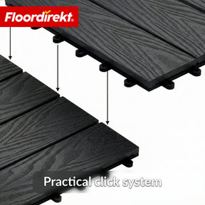 WPC-terrasseflise | Noble 3D | Moderne klikflise 30 x 30 cm til altan & terrasse