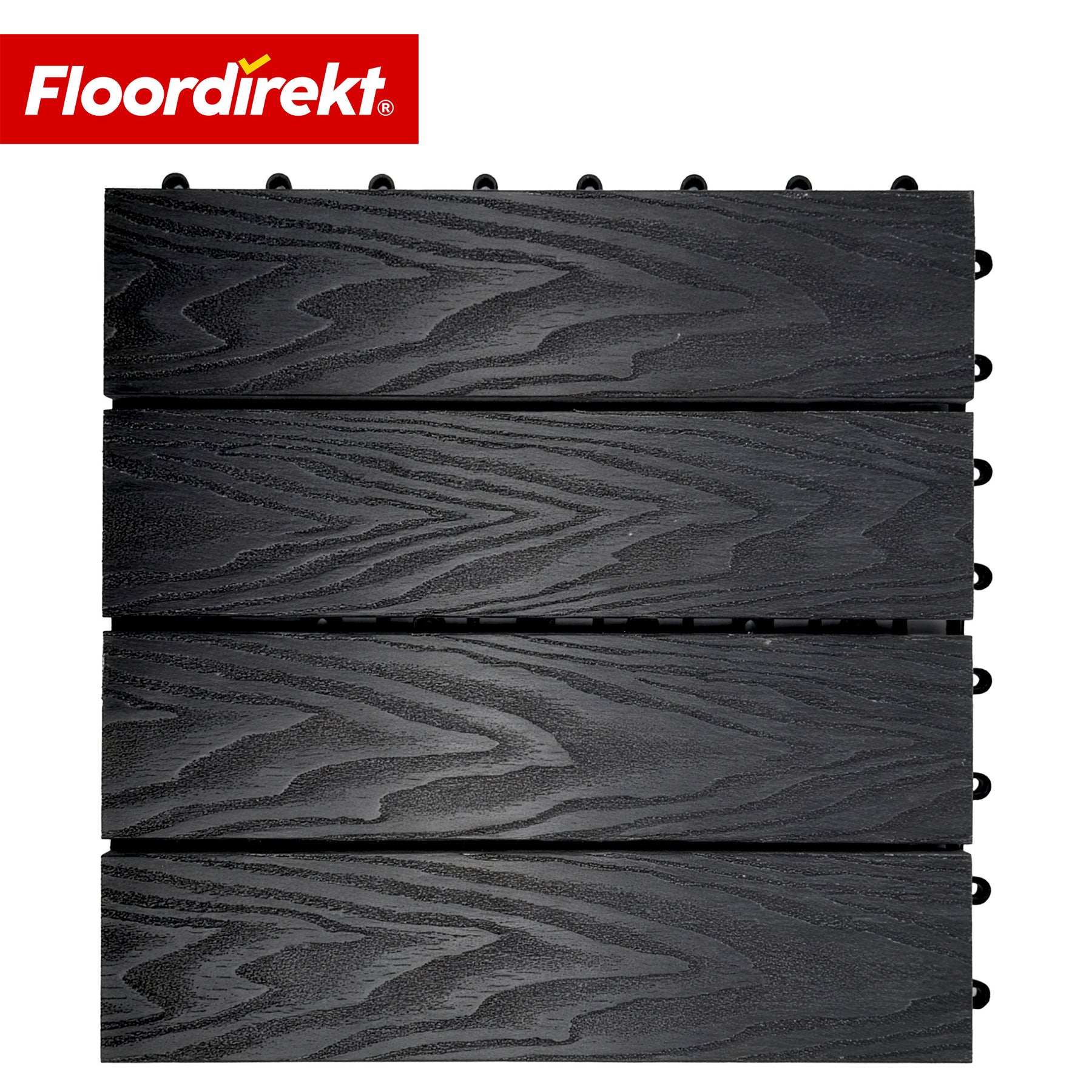 WPC-terrasseflise | Noble 3D | Moderne klikflise 30 x 30 cm til altan & terrasse