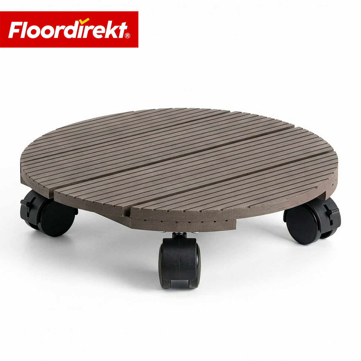WPC-plantevogn | Countess | Rulleunderlag Ø 30 cm | 4 drejehjul 360° & bremse | belastbar op til 80 kg