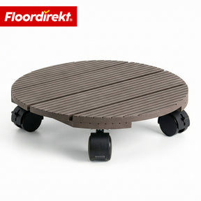 WPC-plantevogn | Countess | Rulleunderlag Ø 30 cm | 4 drejehjul 360° & bremse | belastbar op til 80 kg