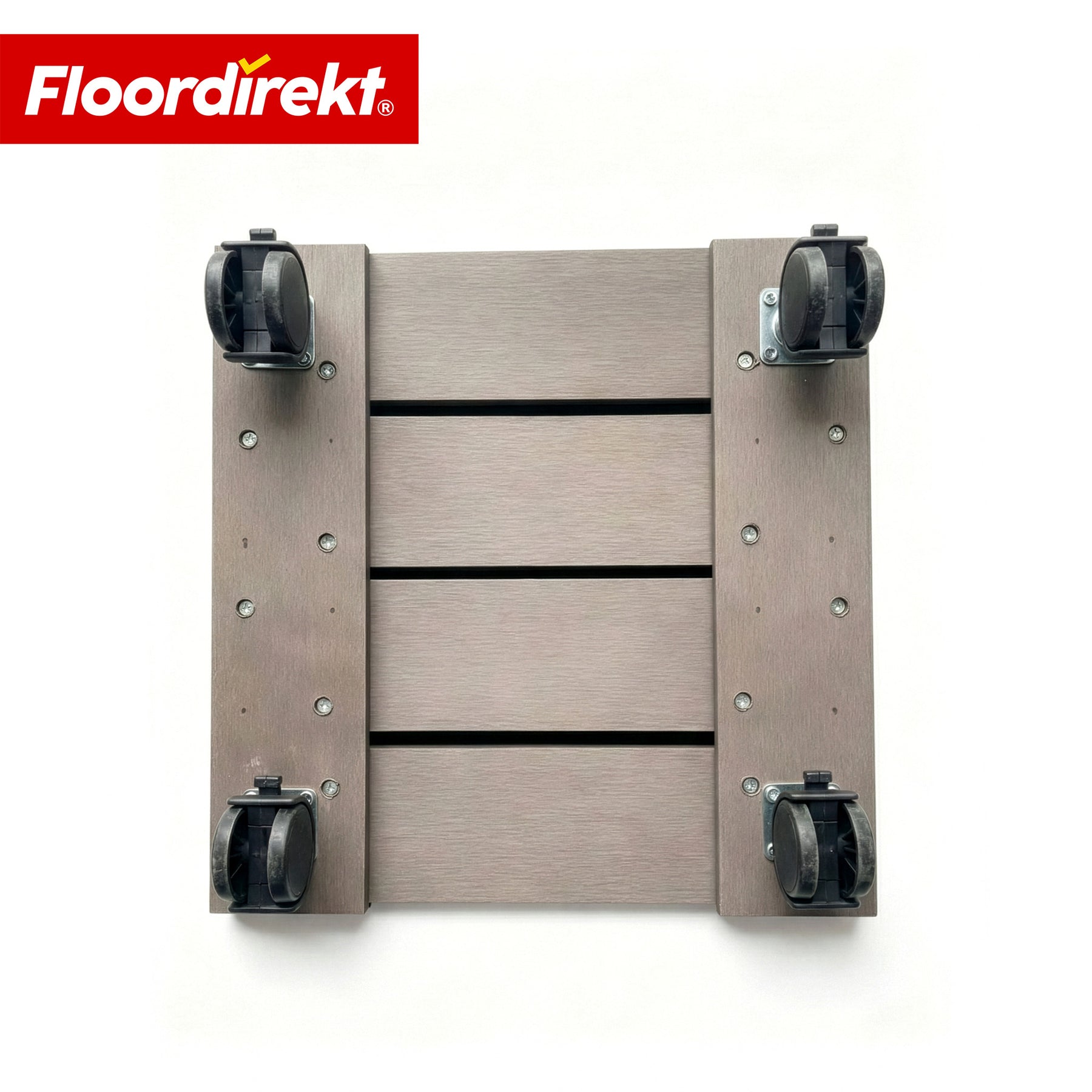 WPC-plantevogn | Marquis | Rulleunderlag 30 x 30 cm | 360° drejehjul med bremse | Belastningsevne op til 80 kg