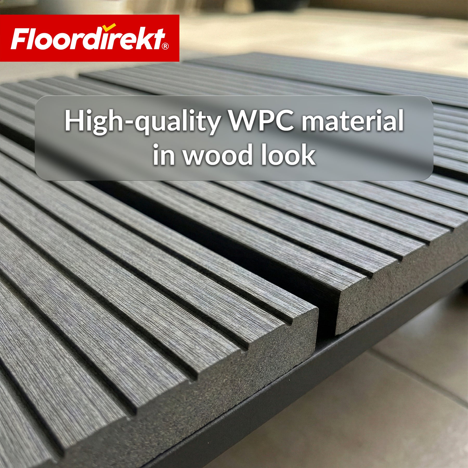 WPC-plantevogn | Marquis | Rulleunderlag 30 x 30 cm | 360° drejehjul med bremse | Belastningsevne op til 80 kg