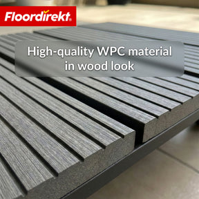 WPC-plantevogn | Marquis | Rulleunderlag 30 x 30 cm | 360° drejehjul med bremse | Belastningsevne op til 80 kg