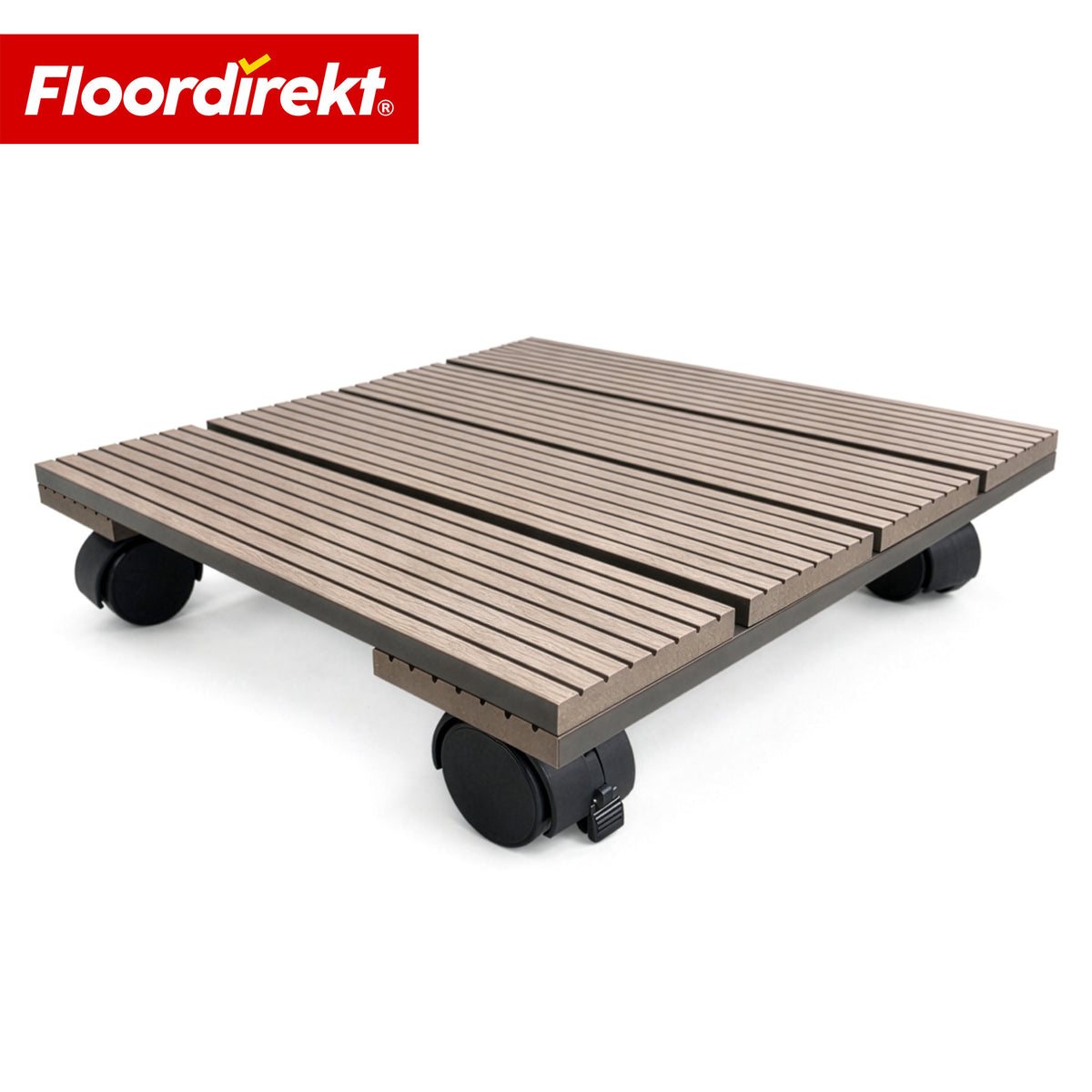 WPC-plantevogn | Marquis | Rulleunderlag 30 x 30 cm | 360° drejehjul med bremse | Belastningsevne op til 80 kg